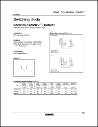 DAN217 datasheet: Switching diode, 80V, 0.1A DAN217
