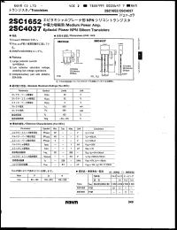 2SC4037 datasheet: NPN transistor for medium power amplifier, 32V 0.5A 2SC4037