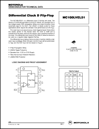 MC100LVEL51DR2 datasheet: Differential Clock D Flip-Flop MC100LVEL51DR2