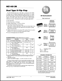 MC14013BFL1 datasheet: Dual D Flip-Flop MC14013BFL1