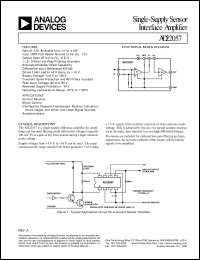 AD22057N datasheet: 0.3-36V; single-supply interface amplifier AD22057N