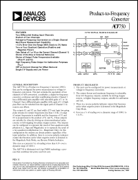 AD7750AN datasheet: 0.3-7V; 450mW; product-to-frequency converter AD7750AN