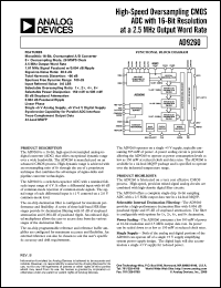AD9260EB datasheet: 0.3-7V; high-speed oversampling CMOS ADC with 16-bit resolution at a 2.5MHz output word rate AD9260EB