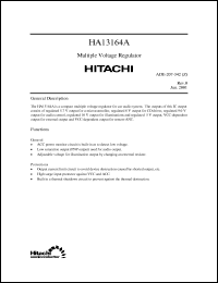 HA13164A datasheet: Multiple voltage regulator HA13164A