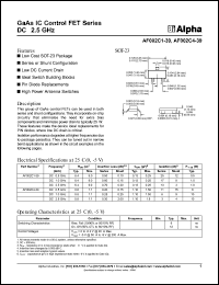 AF002C1-39 datasheet: GaAs IC control FET, DC2.5 GHz AF002C1-39