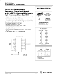 MC74HCT273ADWR2 datasheet: Octal D Flip-Flop With Common Clock & Reset MC74HCT273ADWR2