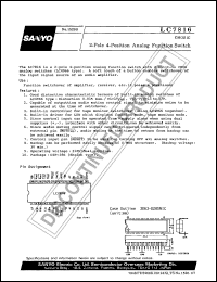 LC7816 datasheet: 2-pole 4-position analog function switch LC7816
