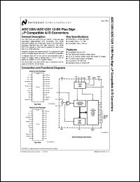 ADC1205CCJ datasheet: 12-Bit Plus Sign Microprocessor Compatible A/D Converter ADC1205CCJ