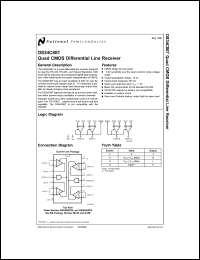 DS34C86TJ datasheet: Quad CMOS Differential Line Receiver DS34C86TJ