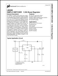 LM2698MM-ADJ datasheet: SIMPLE SWITCHER® 1.35A Boost Regulator LM2698MM-ADJ