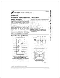 DS26F31MJ datasheet: Quad High Speed Differential Line Drivers DS26F31MJ