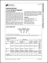 LM2940-5.0MD8 datasheet: 1A Low Dropout Regulator LM2940-5.0MD8