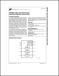 LMF380CIN datasheet: Triple One-Third Octave Switched-Capacitor Active Filter LMF380CIN
