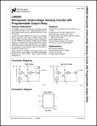 LM8365BCLMF30 datasheet: Micropower Undervoltage Sensing Circuits with Programmable Output Delay LM8365BCLMF30