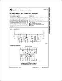 DS7837J/883 datasheet: Hex Unified Bus Receiver DS7837J/883