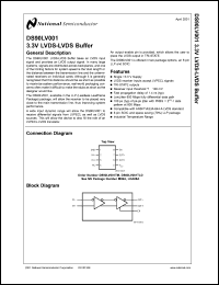 DS90LV001TLDX datasheet: 3.3V LVDS-LVDS Buffer DS90LV001TLDX