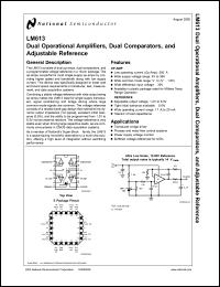 LM613CN datasheet: Dual Operational Amplifier, Dual Comparator and Adjustable Reference LM613CN