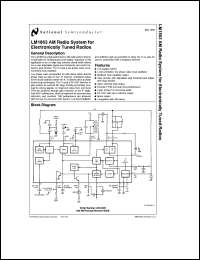 LM1863M datasheet: AM Radio System For Electronically Tuned Radios LM1863M