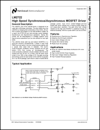 LM2722MX datasheet: High Speed Synchronous/Asynchronous MOSFET Driver LM2722MX