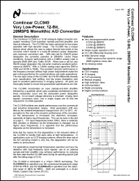 CLC949PCASM datasheet: Very Low Power, 12-Bit, 20 MSPS Monolithic A/D Converter CLC949PCASM