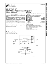 LM1117S-2.85 datasheet: 800mA Low-Dropout Linear Regulator LM1117S-2.85