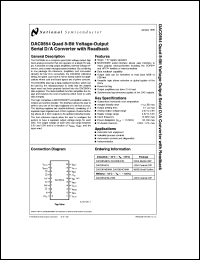 DAC0854CIJ datasheet: Quad 8-Bit Voltage-Output Serial D/A Converter with Readback DAC0854CIJ