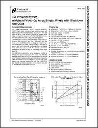 LMH6714MA datasheet: Single Wideband Video Op Amp LMH6714MA