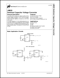 LM828MDC datasheet: Switched Capacitor Voltage Converter LM828MDC