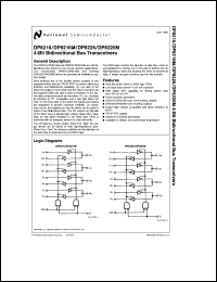 DP8216MJ/883 datasheet: 4-Bit Bidirectional Bus Transceiver DP8216MJ/883