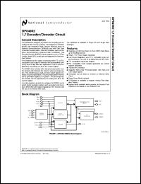 DP84902M datasheet: 1, 7 Encoder/Decoder Circuit DP84902M