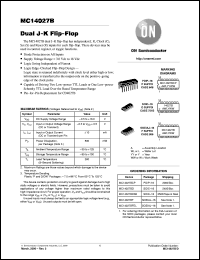 MC14027BFL1 datasheet: Dual J-K Flip-Flop MC14027BFL1