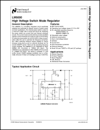 LM5000EVAL datasheet: High Voltage Switch Mode Regulator LM5000EVAL