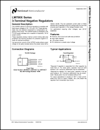 LM7912CT datasheet: 3-Terminal Negative Regulator LM7912CT