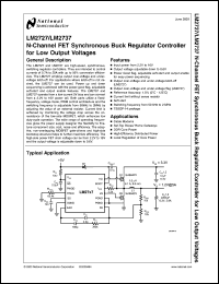 LM2737MTCX datasheet: N-Channel FET Synchronous Buck Regulator Controller for Low Output Voltages LM2737MTCX