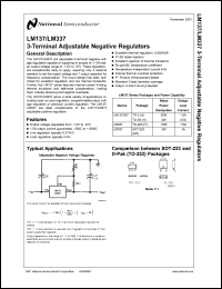 LM337MP datasheet: 3-Terminal Adjustable Negative Regulator LM337MP