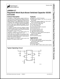 LM3354MM-3.7 datasheet: Regulated 90mA Buck-Boost Switched Capacitor DC/DC Converter LM3354MM-3.7