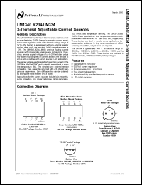 LM334MDC datasheet: 3-Terminal Adjustable Current Source LM334MDC