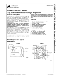 LP4951CM datasheet: Adjustable Micropower Voltage Regulators LP4951CM