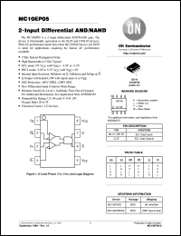 MC10EP05DR2 datasheet: 2-Input Differential AND/NAND MC10EP05DR2