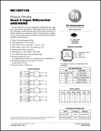 MC10EP105FA datasheet: Quad 2-Input Differential AND/NAND MC10EP105FA