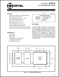 MT9075AL datasheet: E1 single chip transceiver MT9075AL