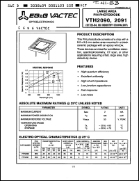 VTH2090 datasheet: Pin-type photodiode, 960nm VTH2090