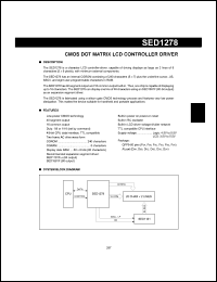 SED1278F datasheet: CMOS dot matrix LCD controller driver, 40 segment output, 16 common output SED1278F