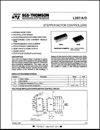 L287D datasheet: Stepper motor controller L287D