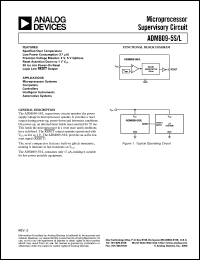 ADM809-5SART-REEL-7 datasheet: 0.3-6V; 20mA; 320mW; microprocessor supervisory circuit. For microprocessor systems, computers, controllers, intelligent instruments, automotive systems ADM809-5SART-REEL-7