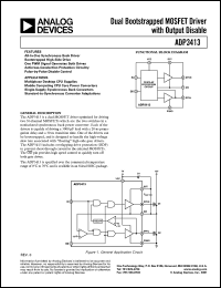 ADP3413JR datasheet: 0.3-8V; dual bootstrapped MOSFET driver with output disable ADP3413JR