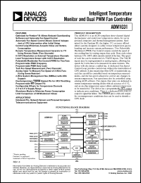 ADM1031ARQ datasheet: 6.5V; intelligent temperature monitor and PWM fan controller ADM1031ARQ