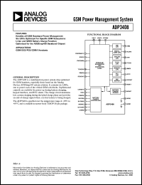 ADP3408ARU-2.5 datasheet: 0.3-10.0V; GSM power management system. For GSM/DCS/PCS/CDMA handsets ADP3408ARU-2.5