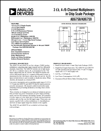 ADG758BCP datasheet: 7V; 3 OHm 4/8-channel multiplexer. For data acquisition systems, communication systems, relay replacement ADG758BCP