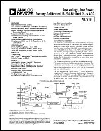 AD7719BRU datasheet: 0.3-7V; low voltage, low power factory-calibrated 16-/24-bit dual ADC AD7719BRU